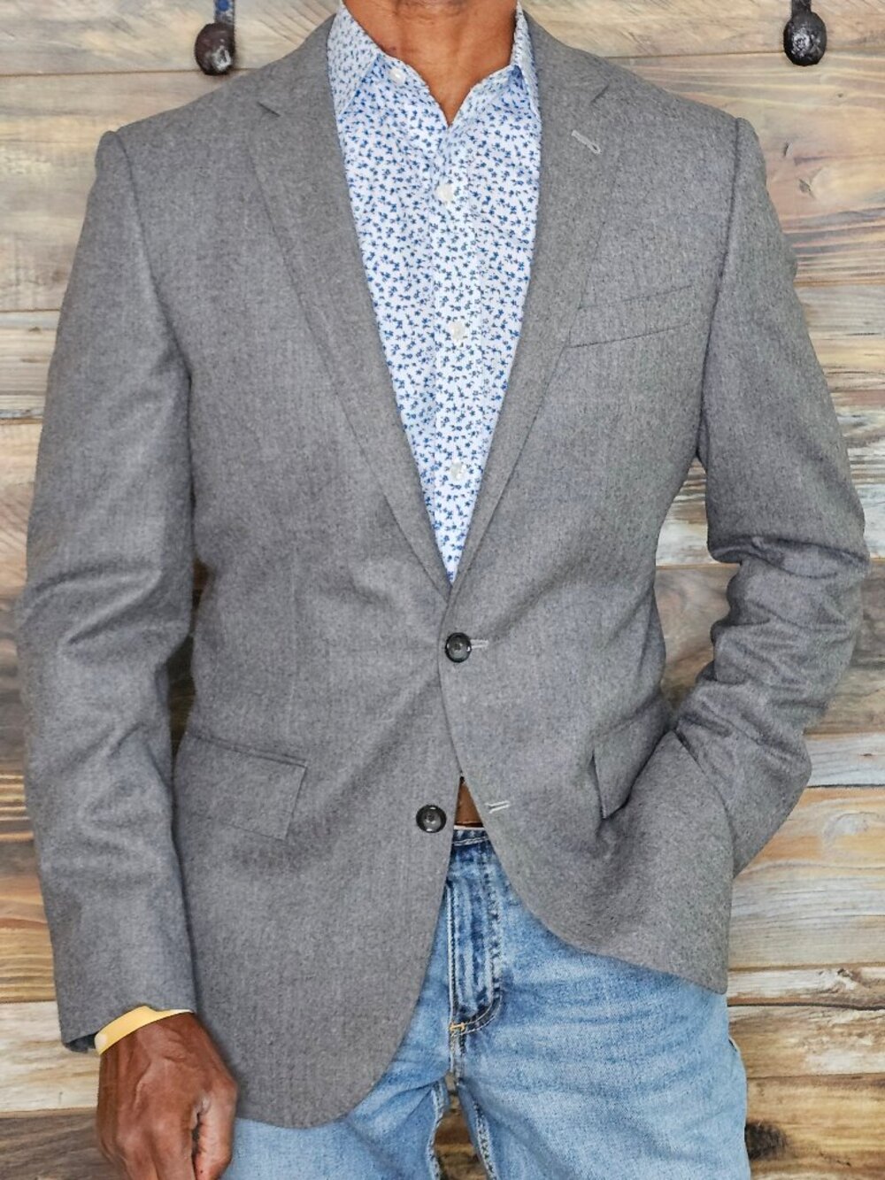 J. Crew Ludlow Jacket Dual Vent Stitched Lapel Gray Blazer Jacket 38R